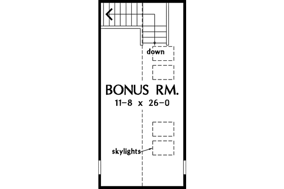 Floor Plan - Upper Floor for Ranch House Plan #929-166 - 3 bed, 2 bath