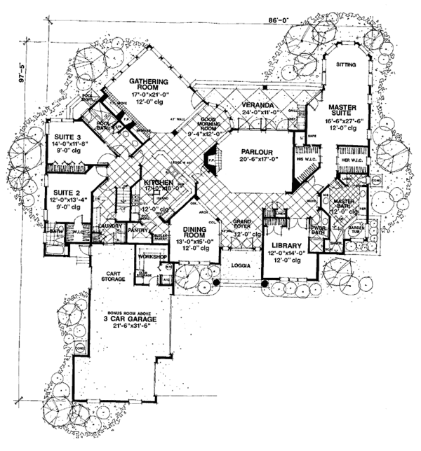 Dream House Plan - European Floor Plan - Main Floor Plan #1007-43
