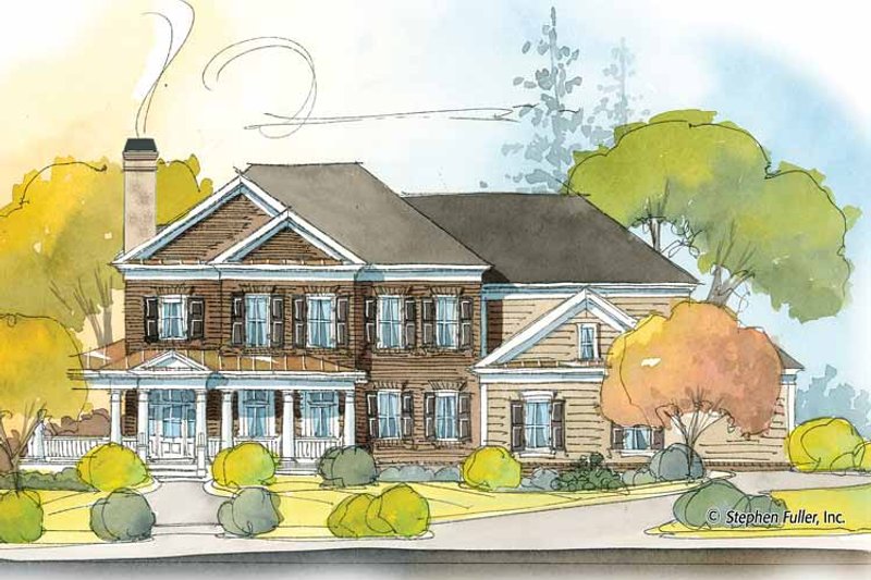 Home Plan - Exterior - Front Elevation 3 for Colonial House Plan #429-408 - 4 bed, 3.5 bath
