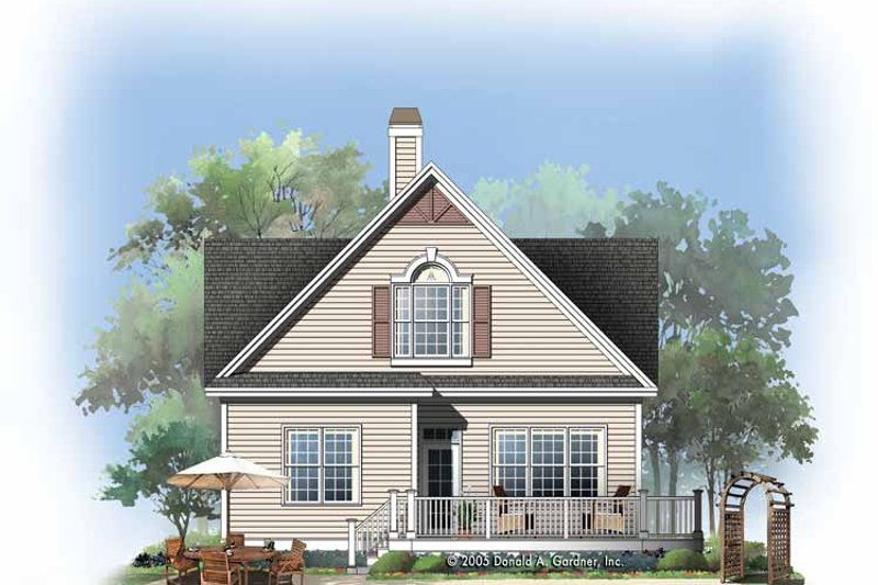 Home Plan - Exterior - Rear Elevation for Country House Plan #929-762 - 3 bed, 3.5 bath