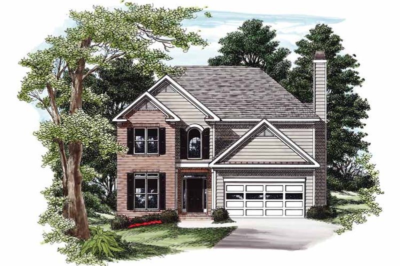 Architectural House Design - Colonial Exterior - Front Elevation Plan #927-389