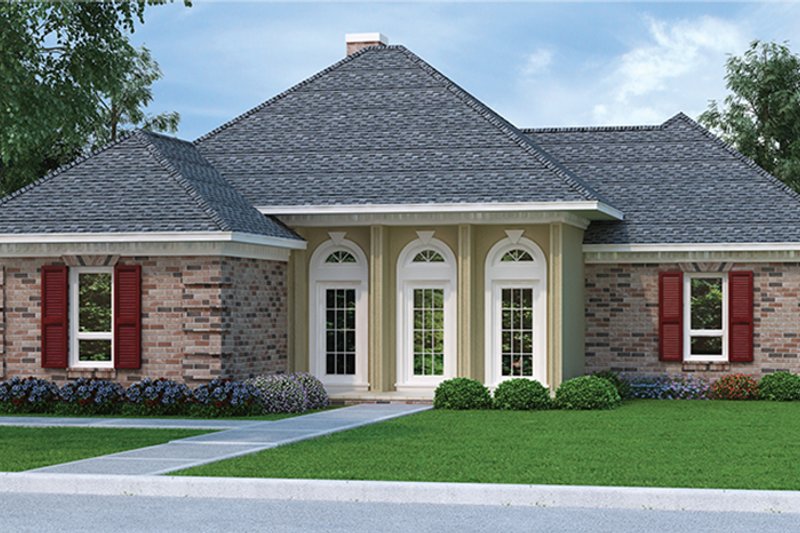 Home Plan - Exterior - Front Elevation 4 for Country House Plan #45-478 - 3 bed, 2 bath