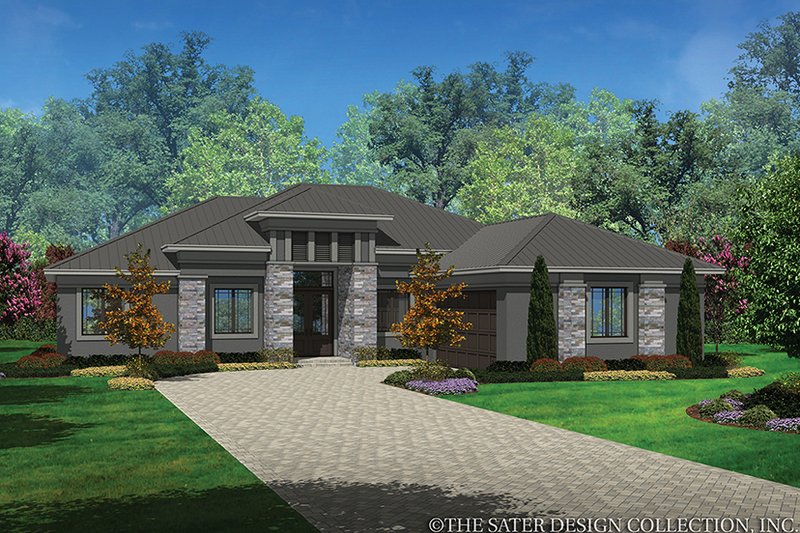 Home Plan - Contemporary Exterior - Front Elevation Plan #930-455