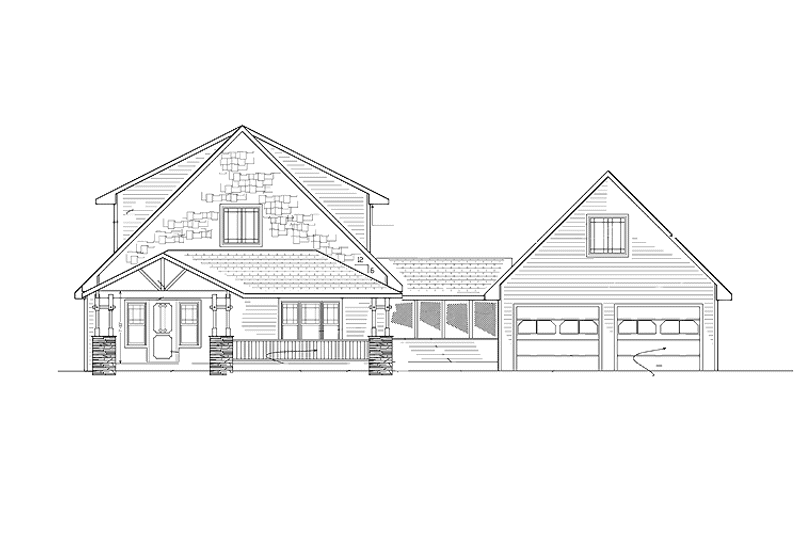 Home Plan - Exterior - Front Elevation 3 for Traditional House Plan #939-3 - 4 bed, 2.5 bath