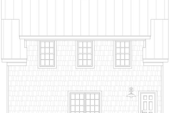 Exterior - Other Elevation for Colonial House Plan #932-1084, 0.5 bath