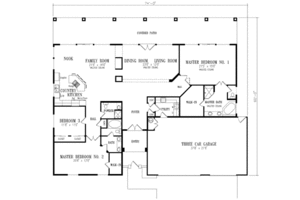 Floor Plan - Main Floor for European House Plan #1-623 - 3 bed, 3 bath