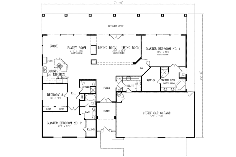 Dream House Plan - Floor Plan - Main Floor for European House Plan #1-623 - 3 bed, 3 bath