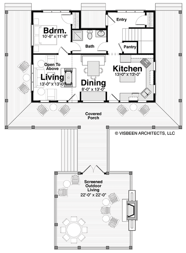 Log Floor Plan - Main Floor Plan #928-281