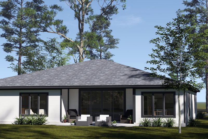 Architectural House Design - Exterior - Rear Elevation for Modern House Plan #513-2410 - 4 bed, 3.5 bath