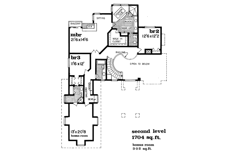 Home Plan - Floor Plan - Upper Floor for Traditional House Plan #47-1052 - 3 bed, 3.5 bath