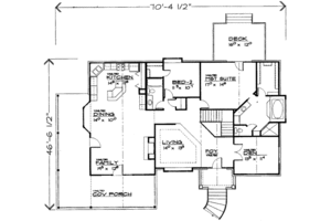 Floor Plan - Main Floor for Traditional House Plan #308-131 - 5 bed, 3.5 bath