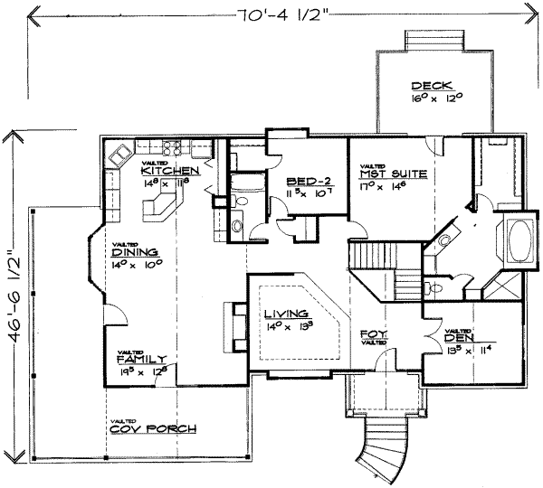Traditional Floor Plan - Main Floor Plan #308-131