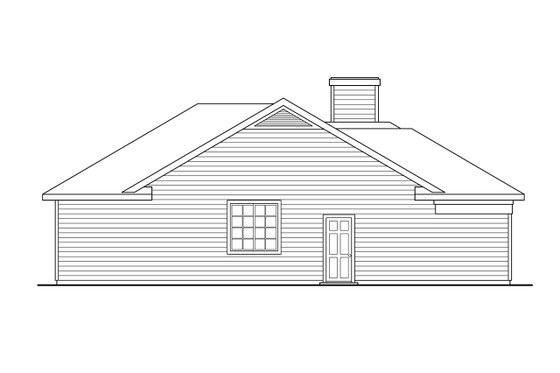 Exterior - Other Elevation for Ranch House Plan #124-183 - 3 bed, 2 bath