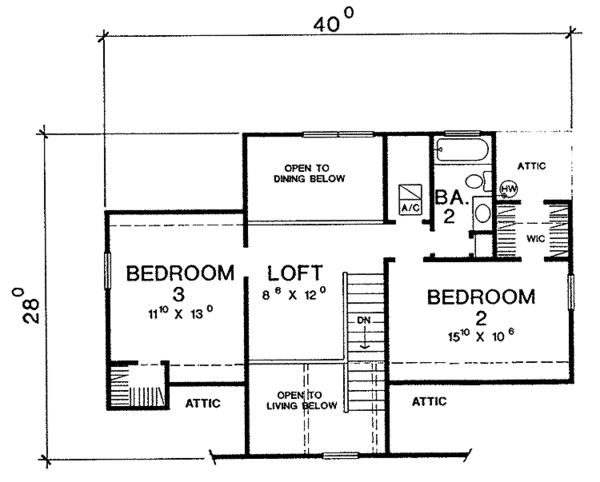 Dream House Plan - Country Floor Plan - Upper Floor Plan #472-235