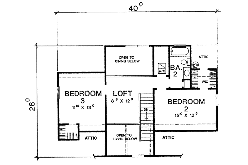 Dream House Plan - Floor Plan - Upper Floor for Country House Plan #472-235 - 3 bed, 2.5 bath