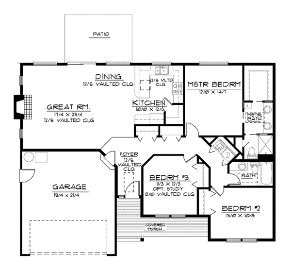 Dream House Plan - Country Floor Plan - Main Floor Plan #997-11