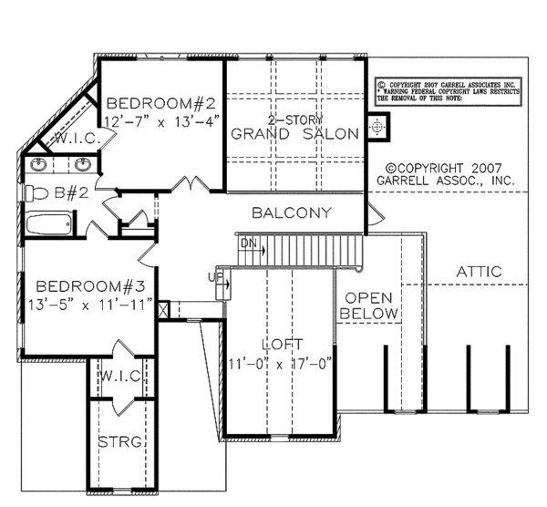 Home Plan - Victorian Floor Plan - Upper Floor Plan #54-259