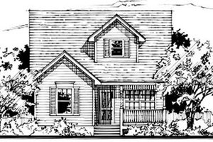 Country Exterior - Front Elevation Plan #50-235