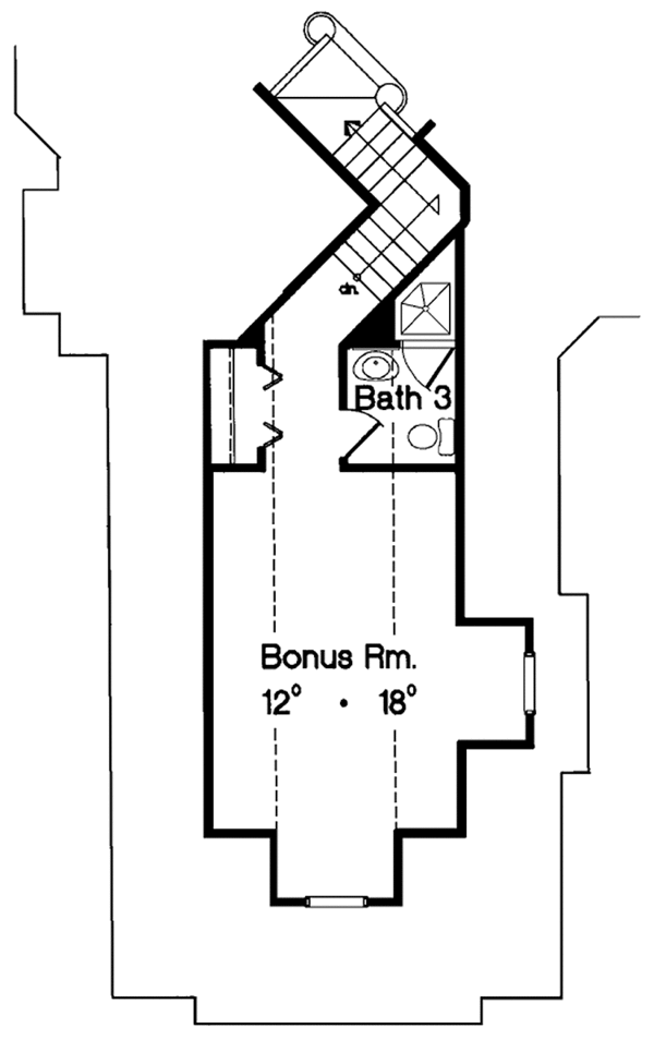 Architectural House Design - European Floor Plan - Upper Floor Plan #417-629