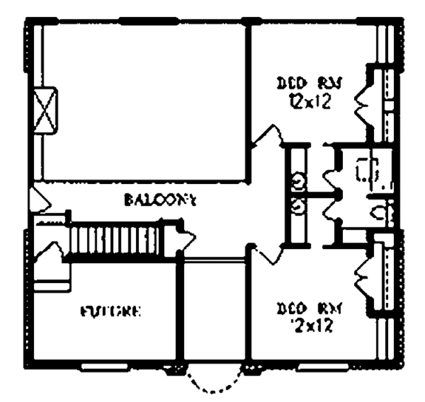 House Design - Classical Floor Plan - Upper Floor Plan #15-303