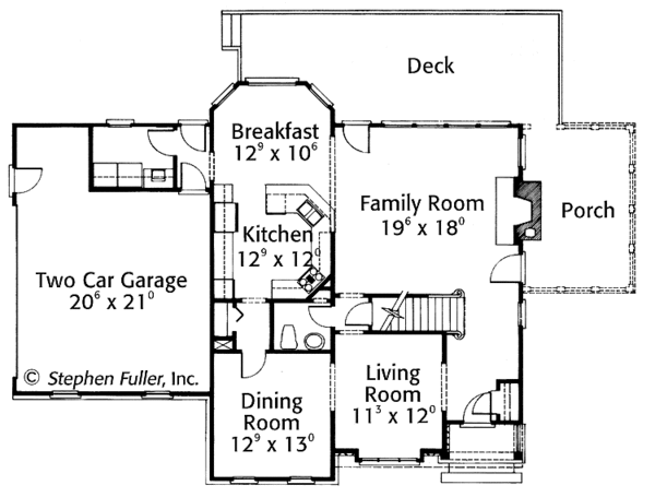 Architectural House Design - Country Floor Plan - Main Floor Plan #429-359