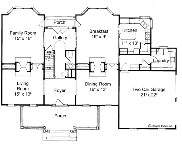 Architectural House Design - Classical Floor Plan - Main Floor Plan #429-126