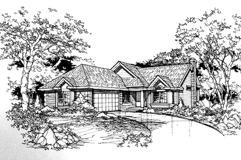 Dream House Plan - Ranch Exterior - Front Elevation Plan #320-745