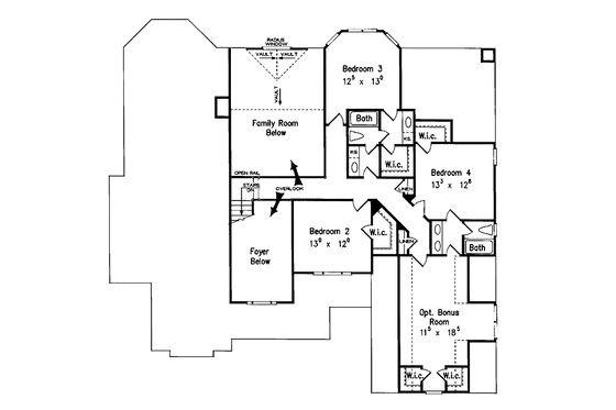 Floor Plan - Upper Floor for Traditional House Plan #927-718 - 4 bed, 3.5 bath