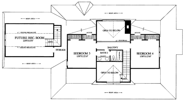 Home Plan - Country Floor Plan - Upper Floor Plan #137-320