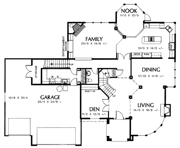 Home Plan - Contemporary Floor Plan - Main Floor Plan #48-734