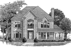 House Blueprint - Traditional Exterior - Front Elevation Plan #453-106