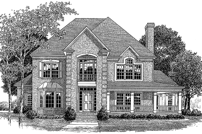 House Blueprint - Traditional Exterior - Front Elevation Plan #453-106