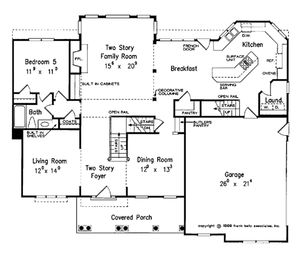 Dream House Plan - Traditional Floor Plan - Main Floor Plan #927-489