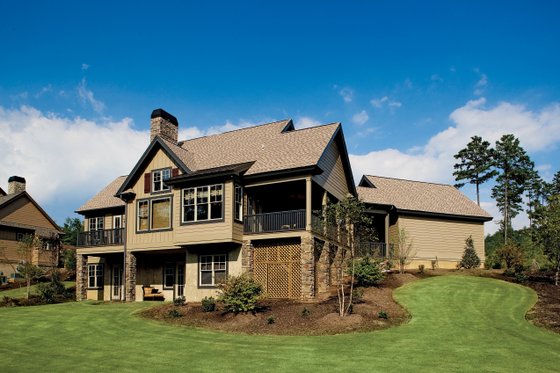 Exterior - Rear Elevation 3 for European House Plan #929-891 - 4 bed, 4 bath