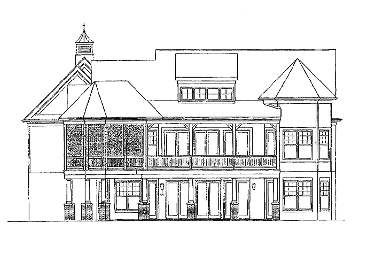 Dream House Plan - Exterior - Rear Elevation for Craftsman House Plan #453-230 - 4 bed, 3.5 bath