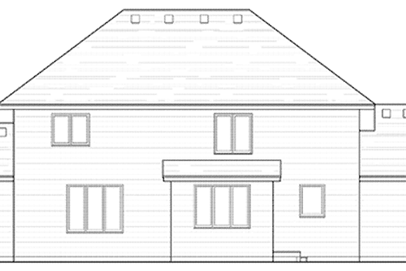 Home Plan - Exterior - Rear Elevation for Colonial House Plan #51-1005 - 4 bed, 2.5 bath