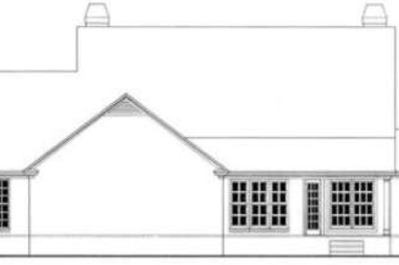 Exterior - Rear Elevation for Southern House Plan #406-192 - 3 bed, 2 bath