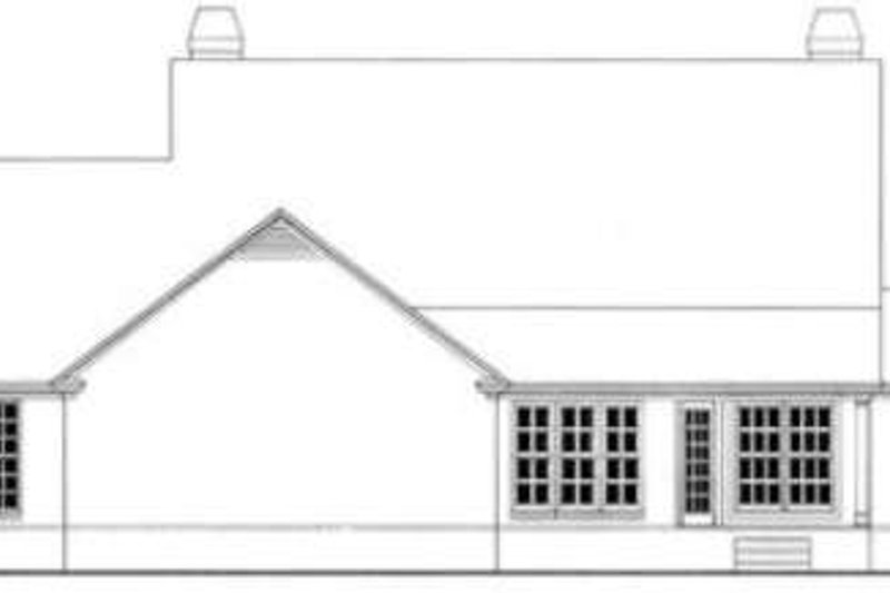 Dream House Plan - Exterior - Rear Elevation for Southern House Plan #406-192 - 3 bed, 2 bath
