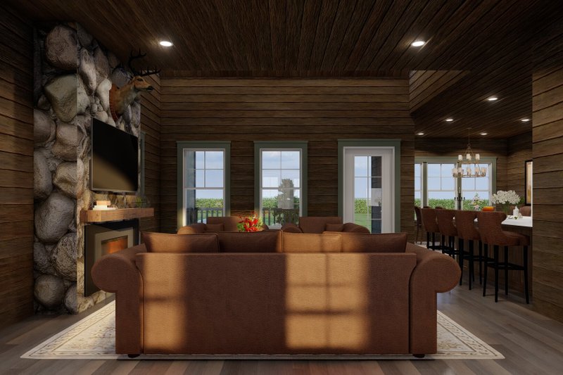 House Blueprint - Interior - Family Room 2 for Country House Plan #17-3449 - 2 bed, 2 bath