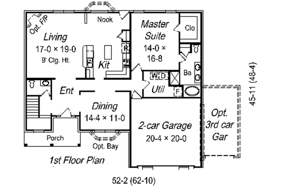 Floor Plan - Main Floor for Traditional House Plan #329-262 - 4 bed, 2.5 bath