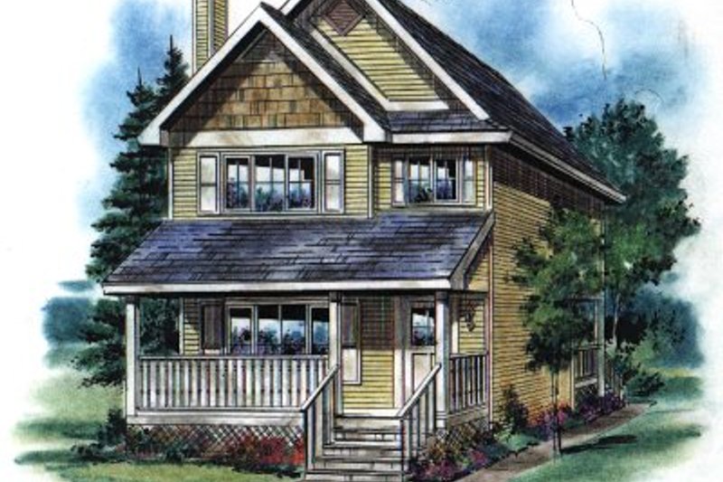 Home Plan - Cottage Exterior - Front Elevation Plan #18-292