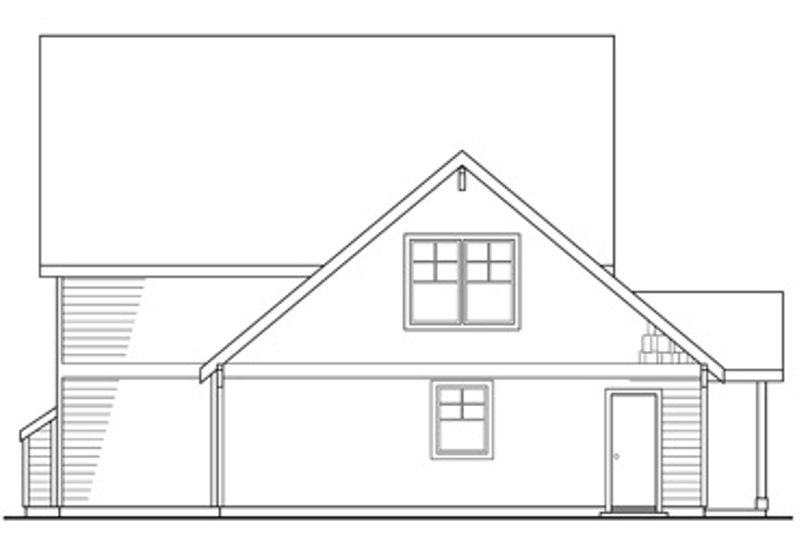 House Plan Design - Exterior - Rear Elevation for Craftsman House Plan #124-204 - 3 bed, 2.5 bath