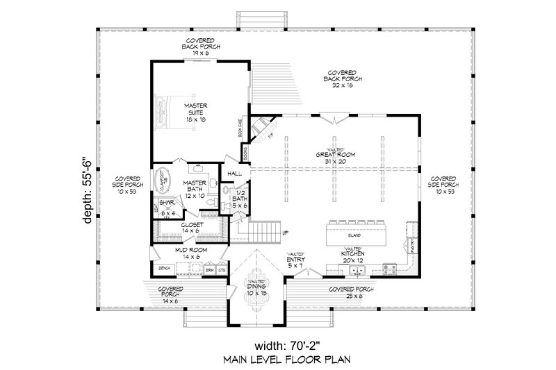 House Design - Floor Plan - Main Floor for Traditional House Plan #932-528 - 3 bed, 2.5 bath