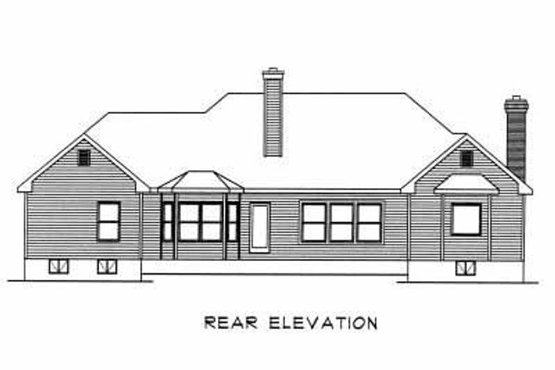 Home Plan - Exterior - Rear Elevation for Traditional House Plan #22-131 - 3 bed, 2.5 bath