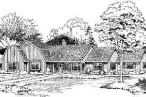 Country Exterior - Front Elevation Plan #312-110