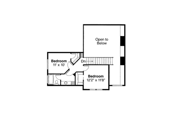 Floor Plan - Upper Floor for Traditional House Plan #124-347 - 3 bed, 2.5 bath