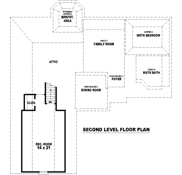 Floor Plan - Upper Floor for Traditional House Plan #81-896 - 3 bed, 2 bath