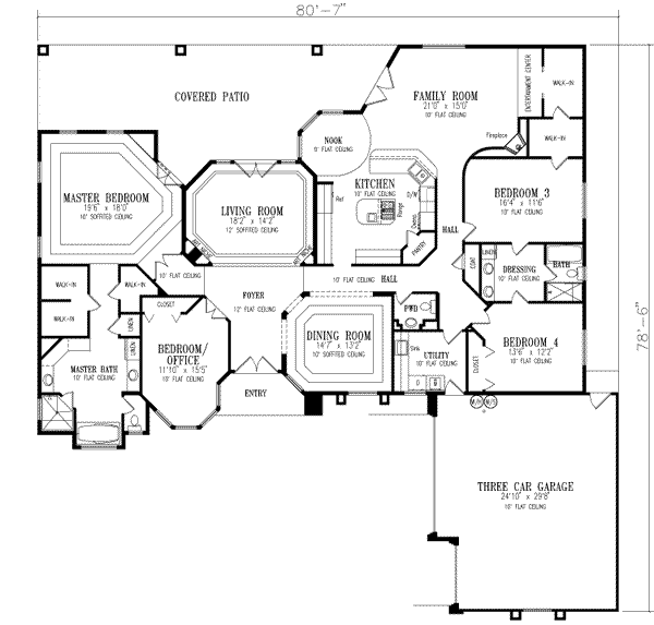 Dream House Plan - Mediterranean Floor Plan - Main Floor Plan #1-785