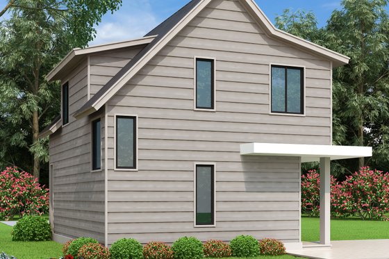 Exterior - Rear Elevation for Contemporary House Plan #472-449 - 2 bed, 2.5 bath