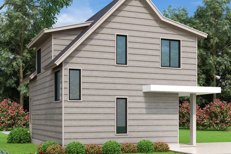 Home Plan - Exterior - Rear Elevation for Contemporary House Plan #472-449 - 2 bed, 2.5 bath